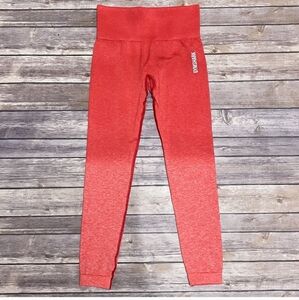 Gymshark Women's Ombre Red High-Waisted Leggings